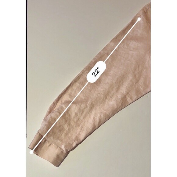 Rafaella Linen Button Down Shirt Pink Size Medium Collarless Work Casual - Picture 7 of 7